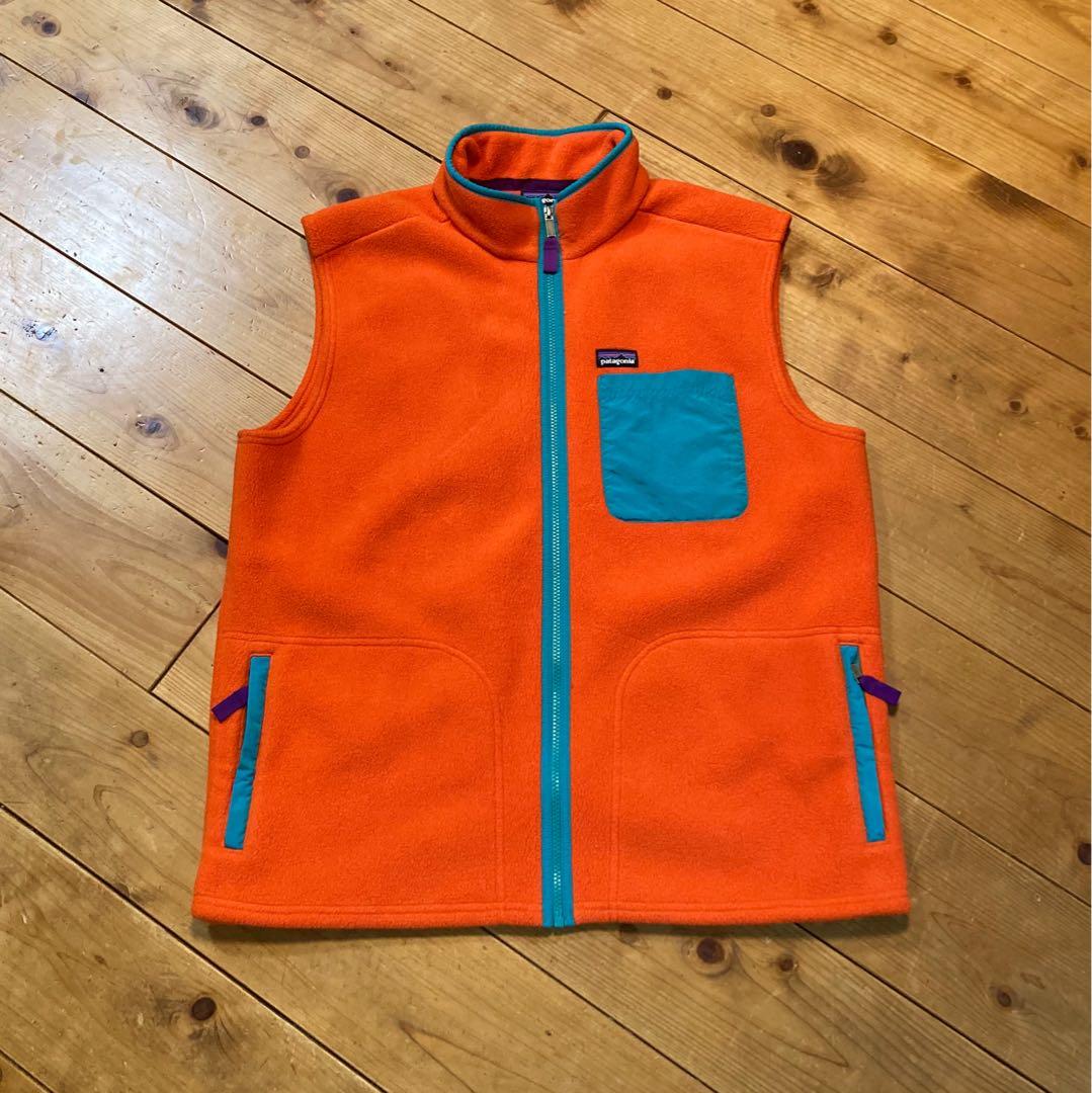 t*す様 【XL】 patagonia Fleece Vest オレンジ × タ