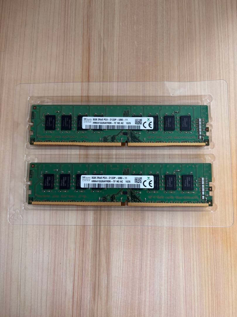 SK hynix製 8GB 2枚DDR4デスクトップ用メモリ