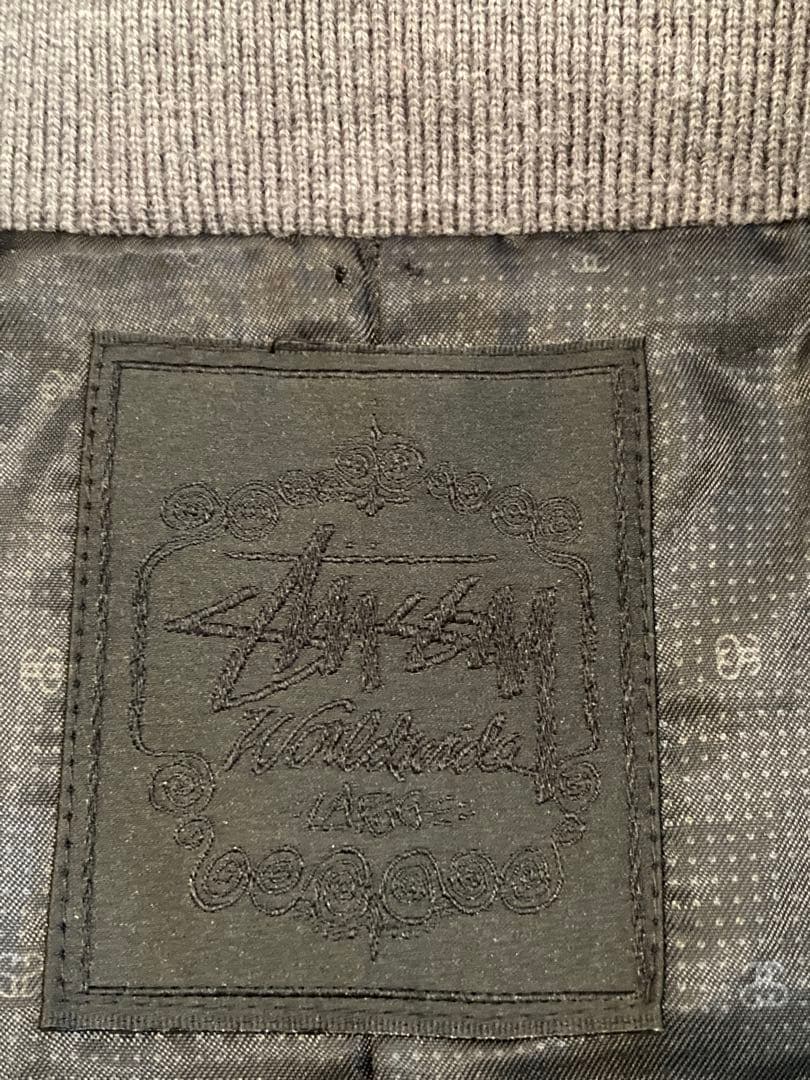 stussy ステューシー ジップブルゾン 刺繍ロゴ ワンポイントロゴ