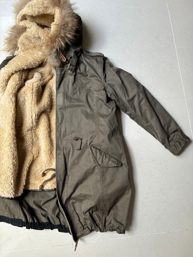 別注　AMERICAN RAG CIE モッズコート　ファー　フード　2way