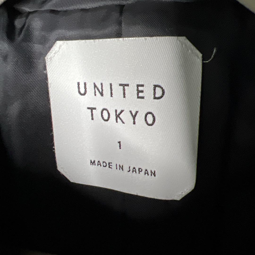 美品★UNITED TOKYO ダッフルコート　チェスターコート　カシミヤ混　黒