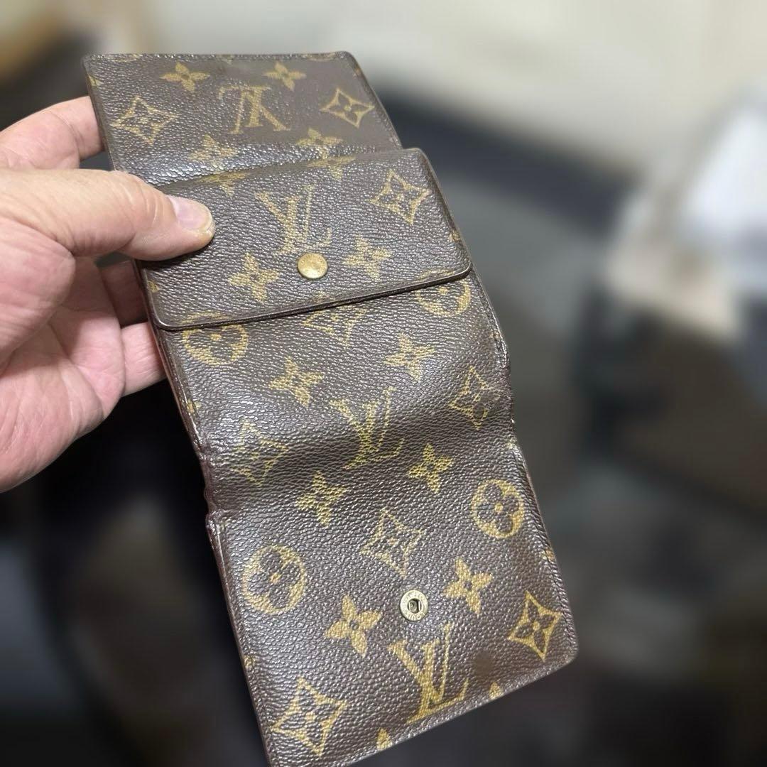 ⑤★在庫セール/良品 ♪モノグラム Wホック折財布