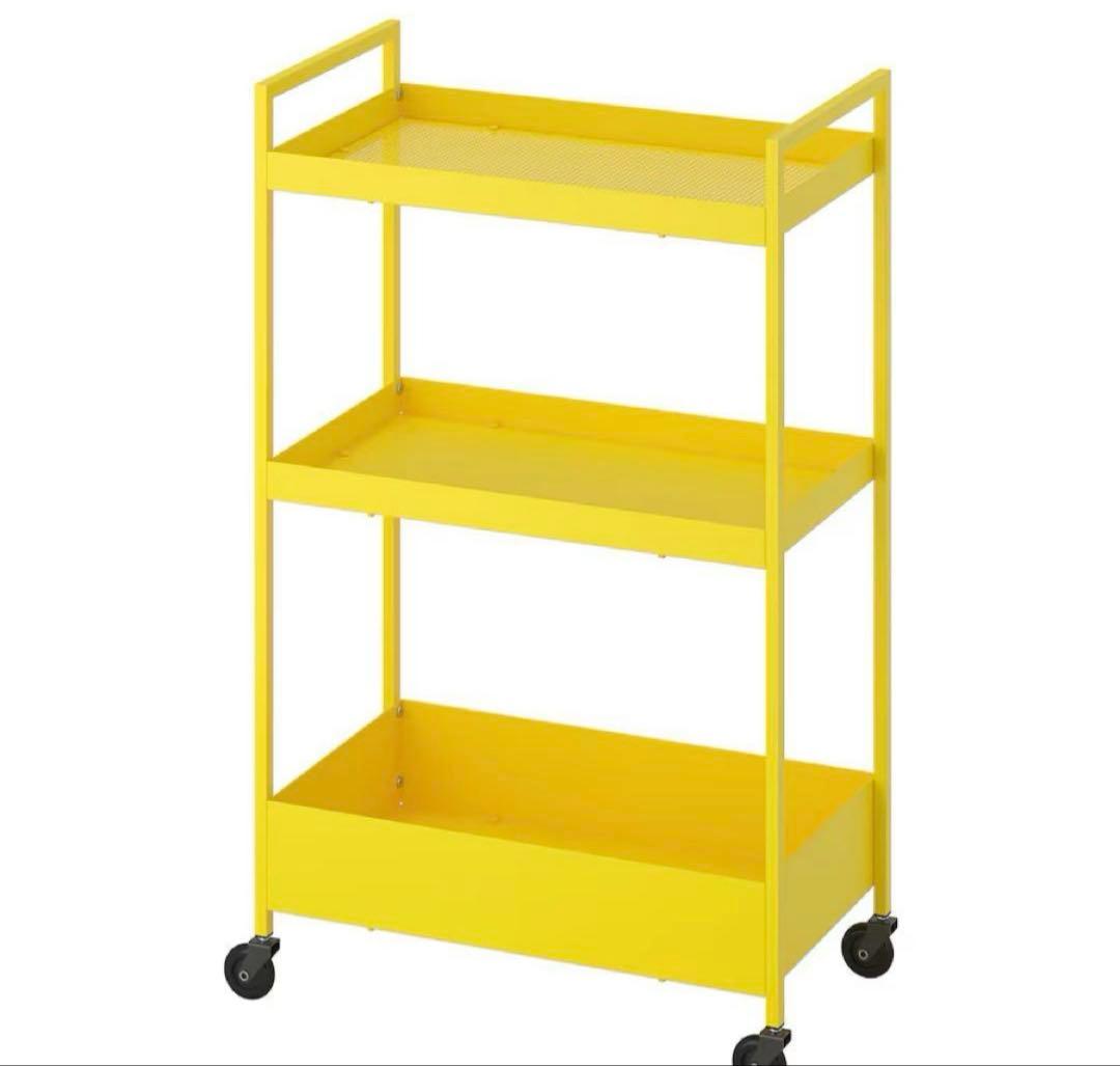 新品　未開封IKEA イケア　ニッサフォース キッチンワゴン　ブライトイエロー