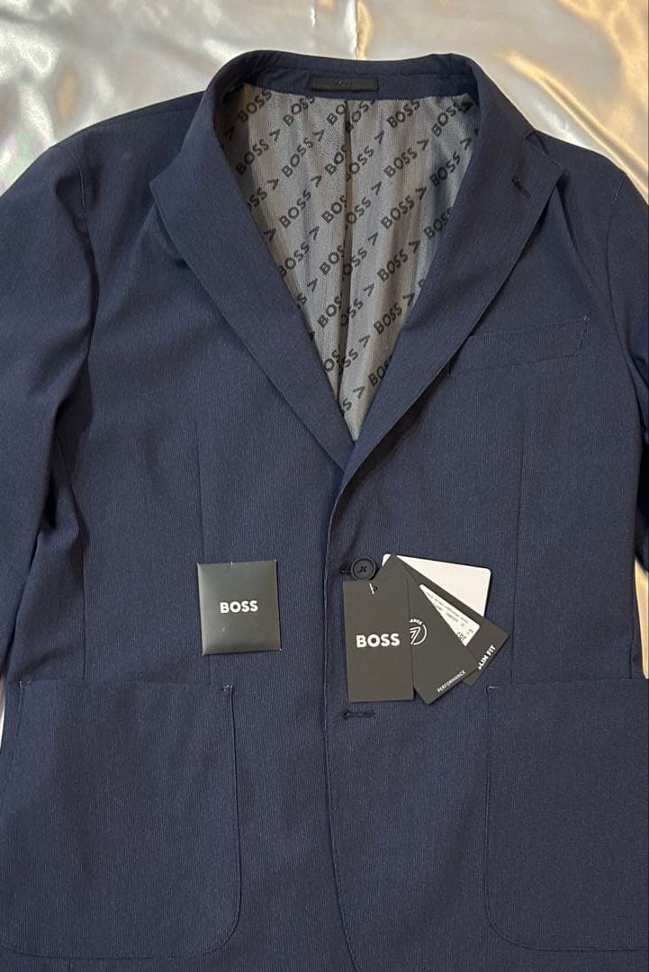 BOSS ネイビーブレザー　【新品・L】 ストレッチファブリック