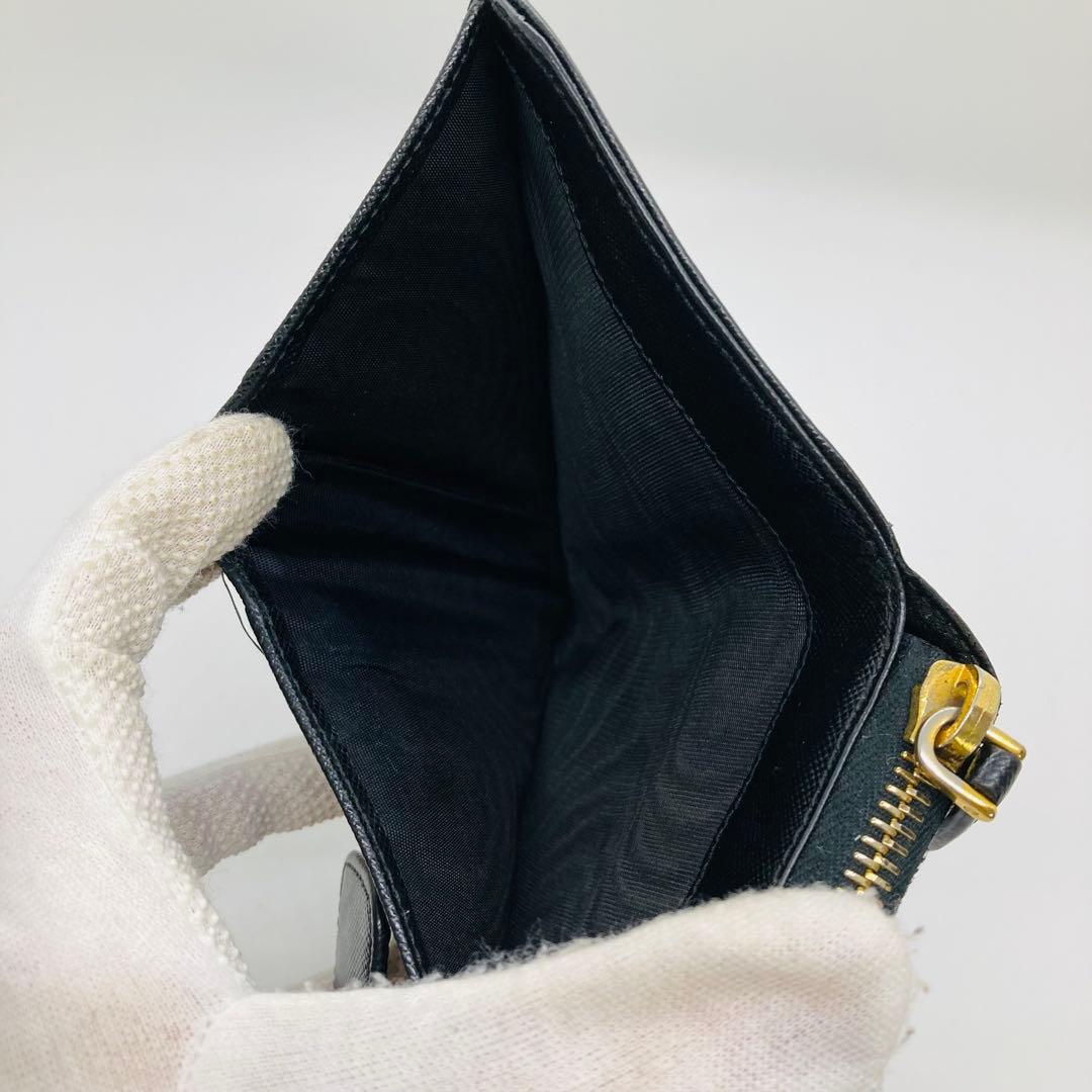 PRADA プラダ サフィアーノメタル レザー 二つ折り財布 A941