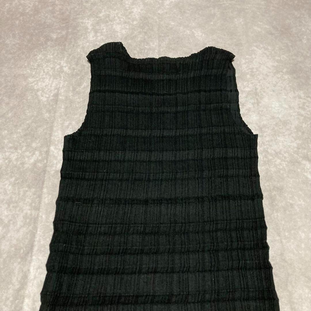 イッセイミヤケ　ISSEY MIYAKE　ノースリーブワンピース　プリーツ　M