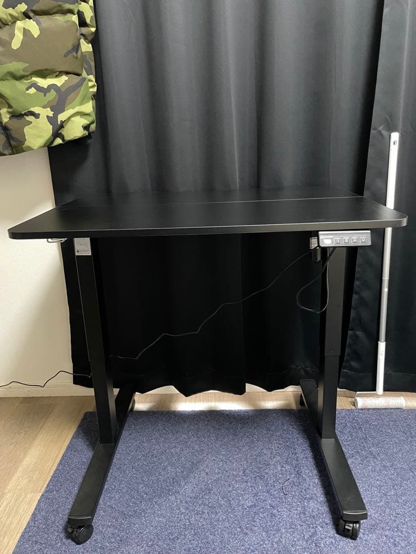 電動昇降デスク 幅80cm ロータイプ 高さ48〜75cm 自動