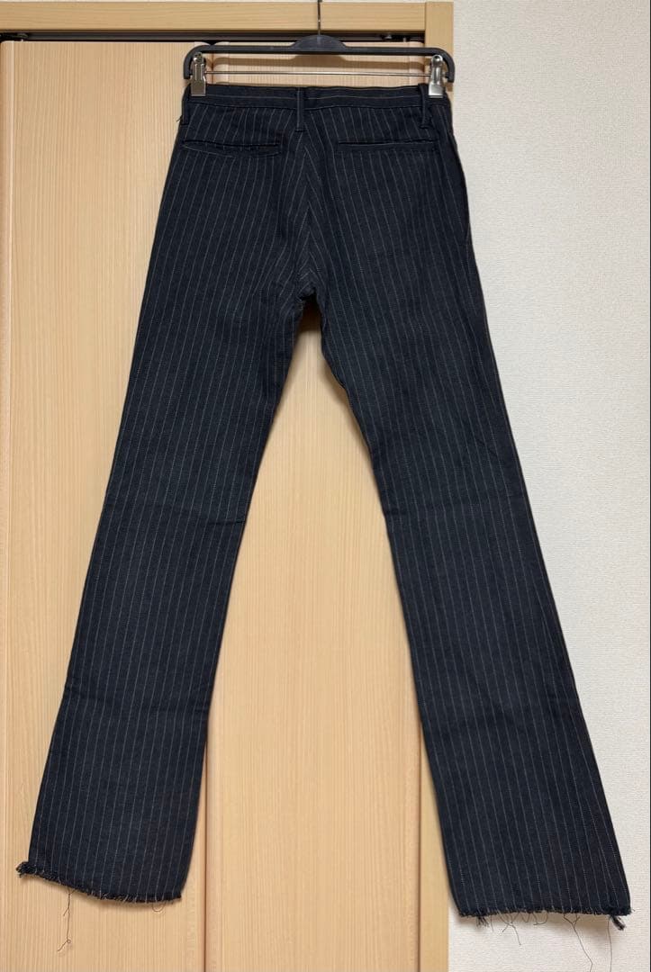 【超美品】ATTACHMENT巻きスカート セットアップ ストライプパンツ