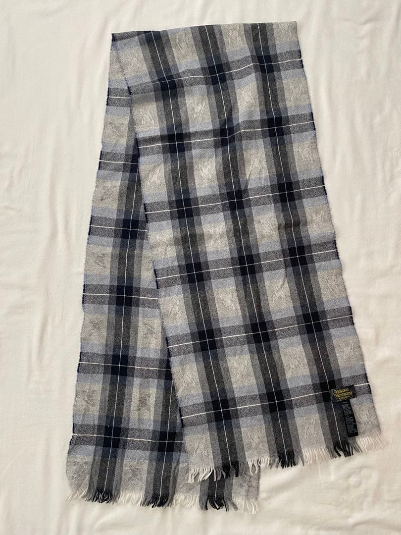 美品ヴィヴィアン Vivienne Westwood 　 オーブロゴ入りマフラー