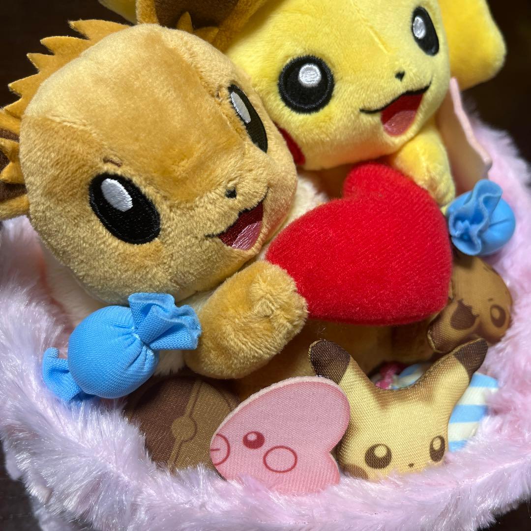 ぬいぐるみ シーズン ピカチュウ＆イーブイ 冬
