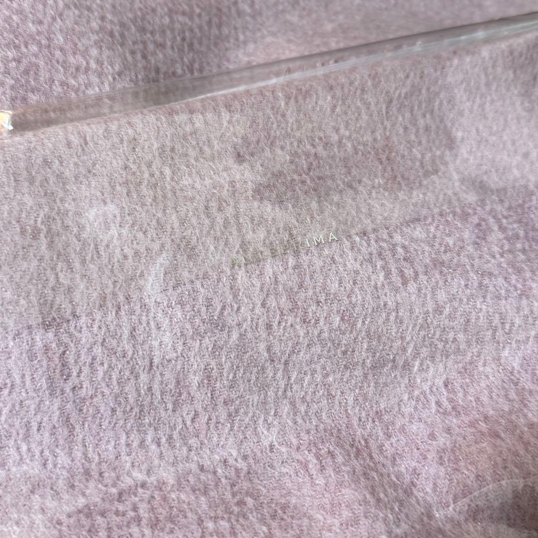 値下げ中 ANTEPRIMA ラメ入りカシミアウールマフラー グレイッシュピンク