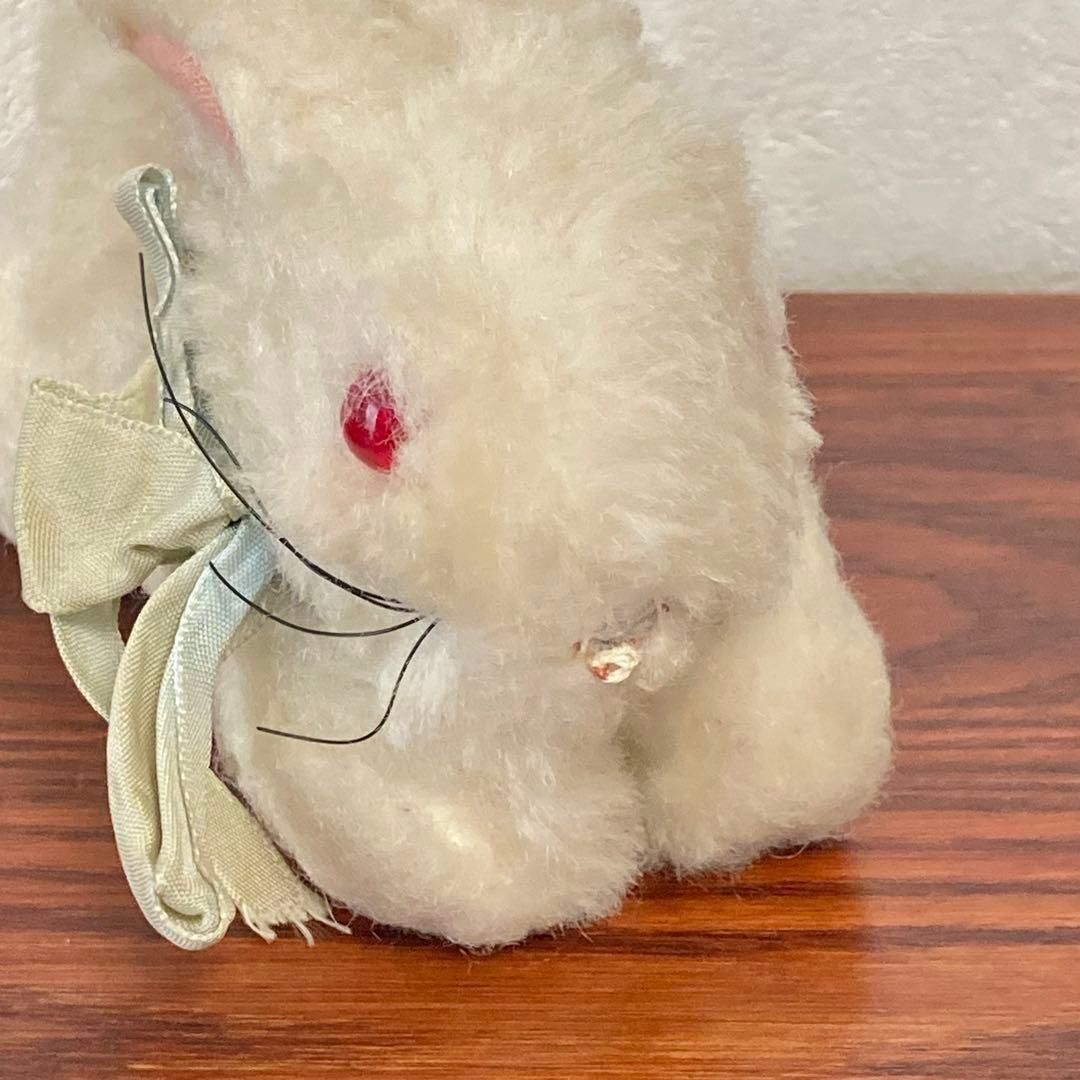 赤い目の白うさぎ　ぬいぐるみ　ウサギ　ドイツ　ヴィンテージ