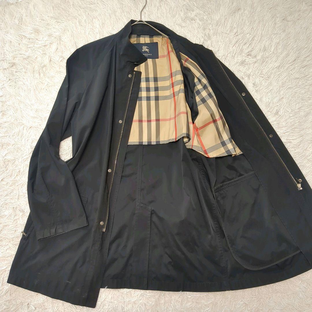 【人気】バーバリー☆ノバチェック　Lサイズ　ナイロン　コート　メンズ　ビジネス