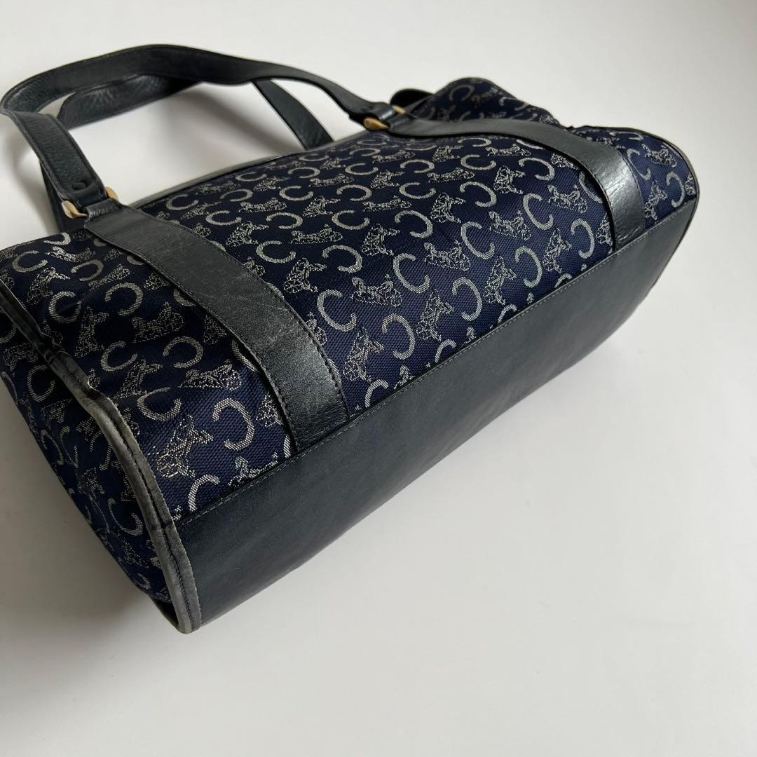 バッグ CELINE C MACADAM CANVAS MINI BOSTON BAG