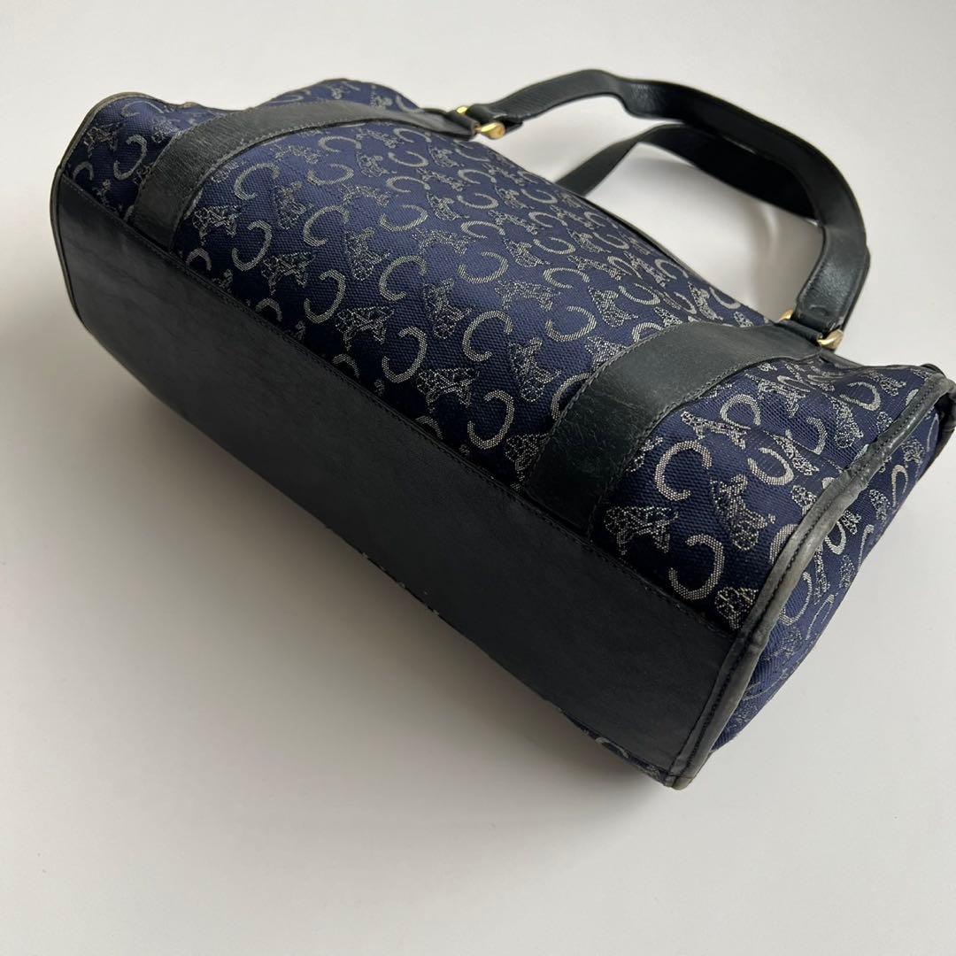 バッグ CELINE C MACADAM CANVAS MINI BOSTON BAG