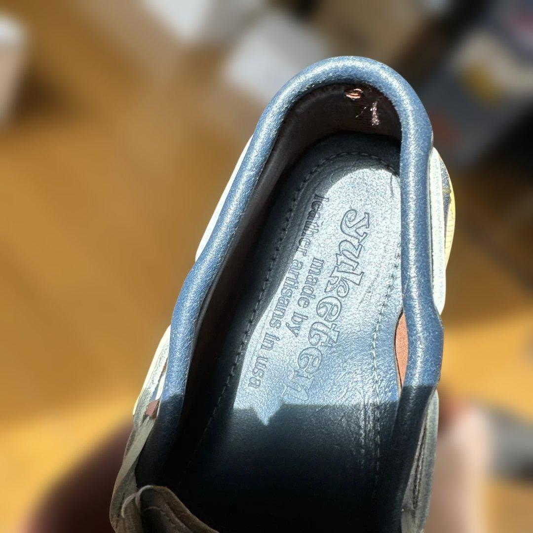 ユケテンキャンプモックsize８HＤクロームエクセルワクックスド革ソール黄ばみ有