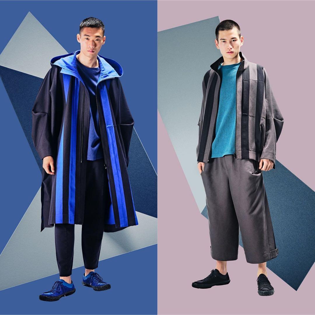 【ISSEY MIYAKE MEN】STRIPE HEXAHEDRON COAT