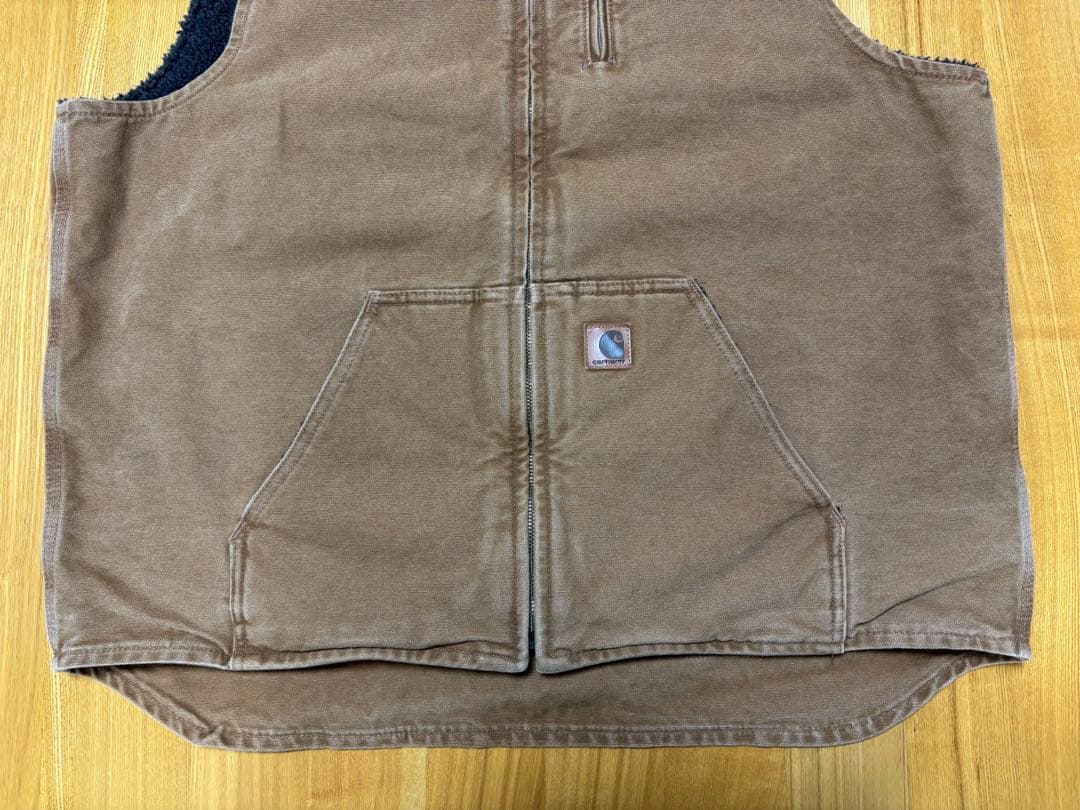 Carhartt カーハート ボア ベスト XL tall ブラウン トラビス