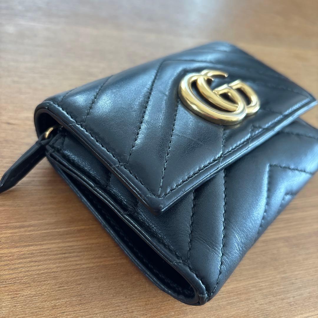 Gucci ブラック 三つ折り財布