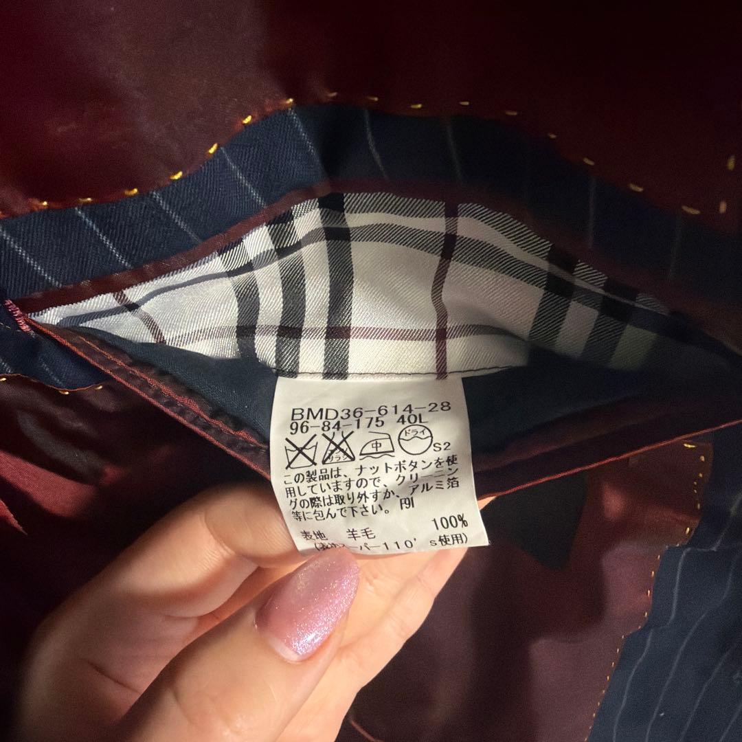 BURBERRY ネイビーストライプスーツ40L 上下セット