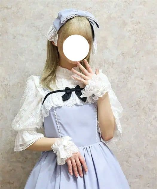 Chalmiere 不思議の国のジャンスカ&カチューシャ　2点セット サックス