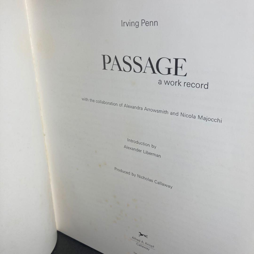 Irving Penn PASSAGEアーヴィングペン パッセージ1991年初版
