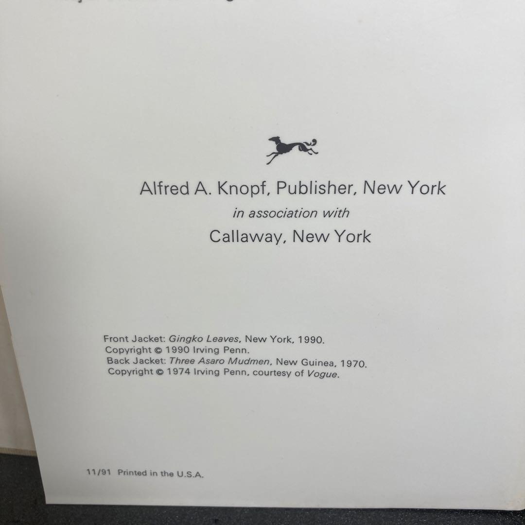 Irving Penn PASSAGEアーヴィングペン パッセージ1991年初版