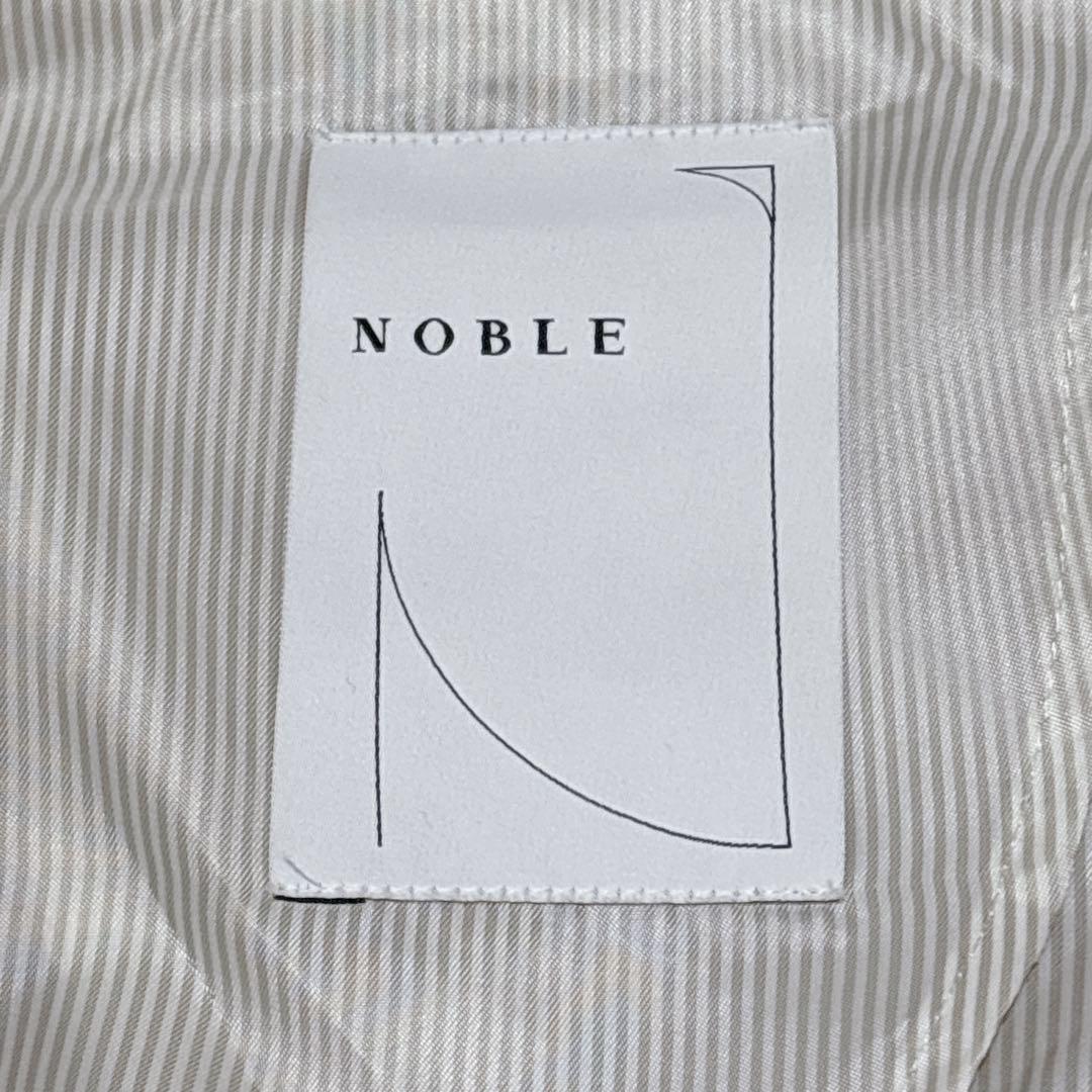 美品☆NOBLE　麻ストレッチダブルブレストジャケット　金ボタン　38