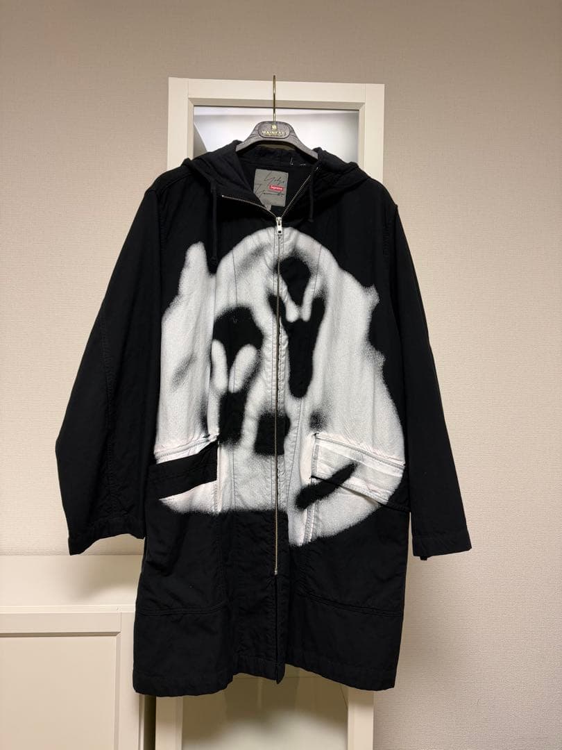 SUPREME ヨウジヤマモト パーカー ジャケット プリント M 黒