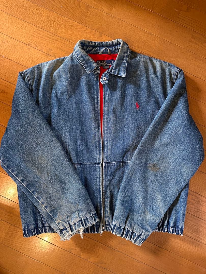 80s 90s ポロラルフローレン　スウィングトップ　デニム
