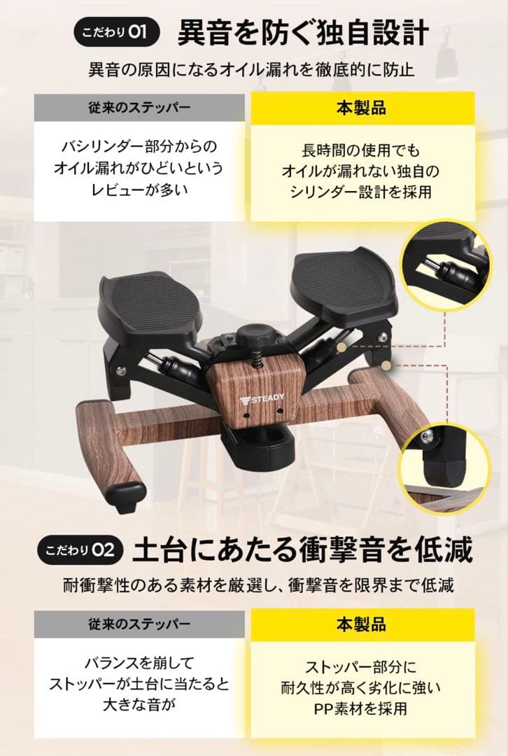 STEADY ツイストステッパー 3Way 【値下げ不可】