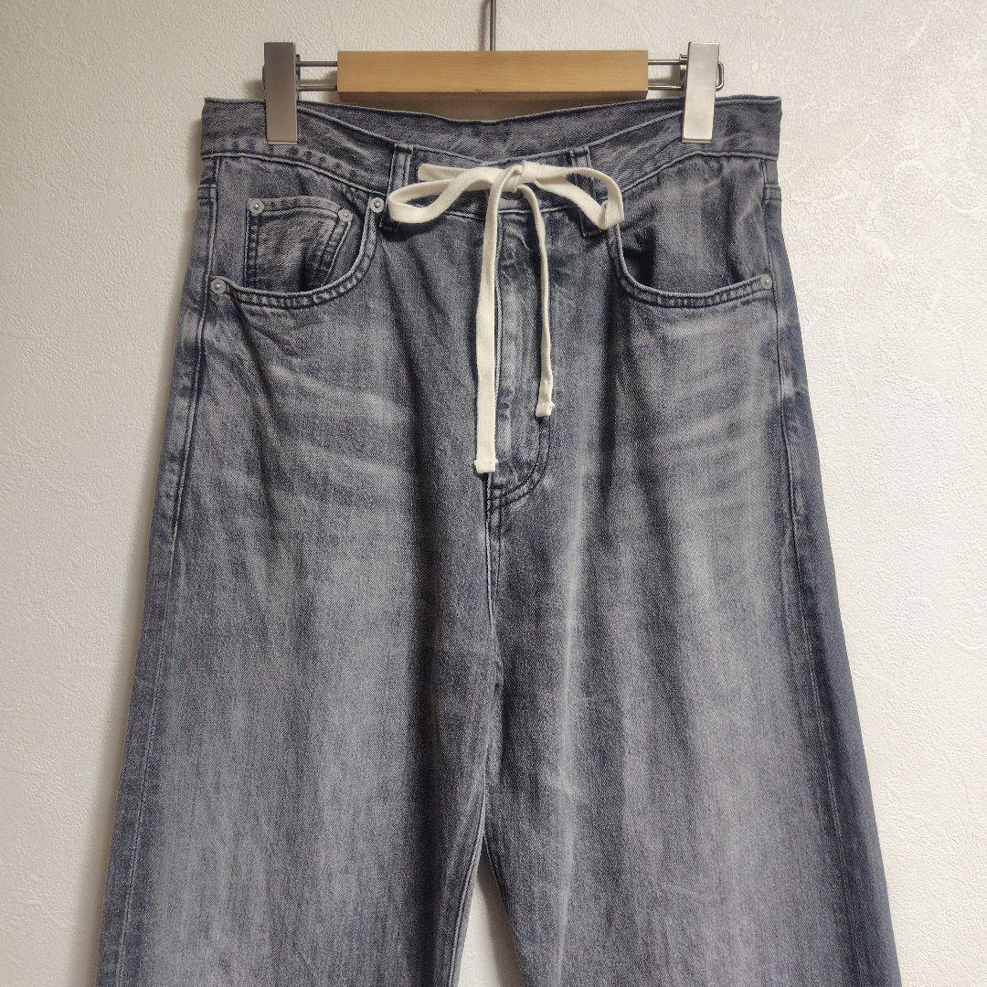 Whim Gazette ウィムガゼット　ドロストデニムパンツ　34 グレー