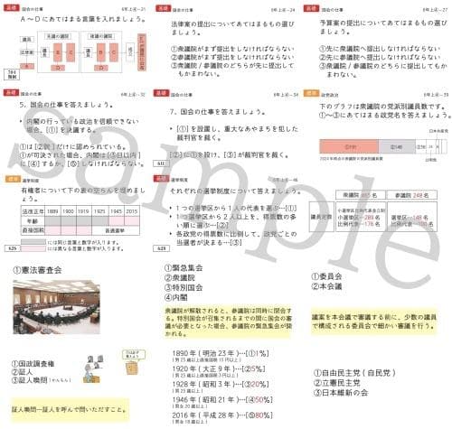 極める中学受験　公民カード　暗記カード　サピックス　予習シリーズ