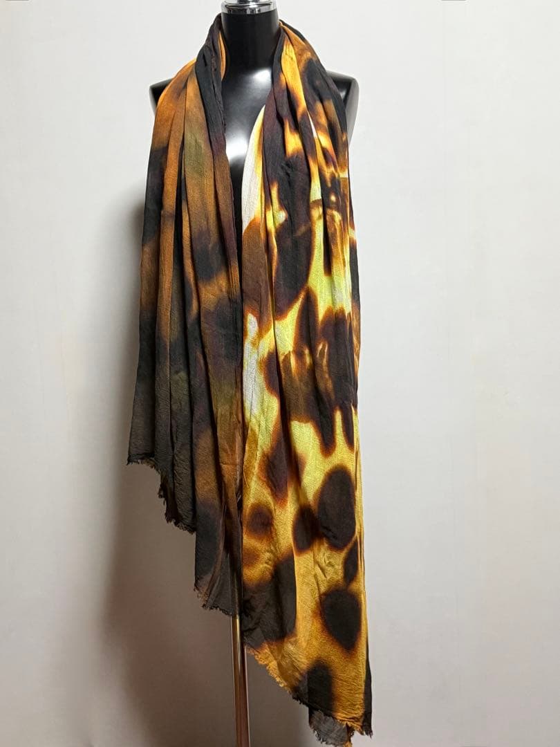 美品ifsixwasnine レオパード柄 ヒョウ柄 大判 ストール カシミア入