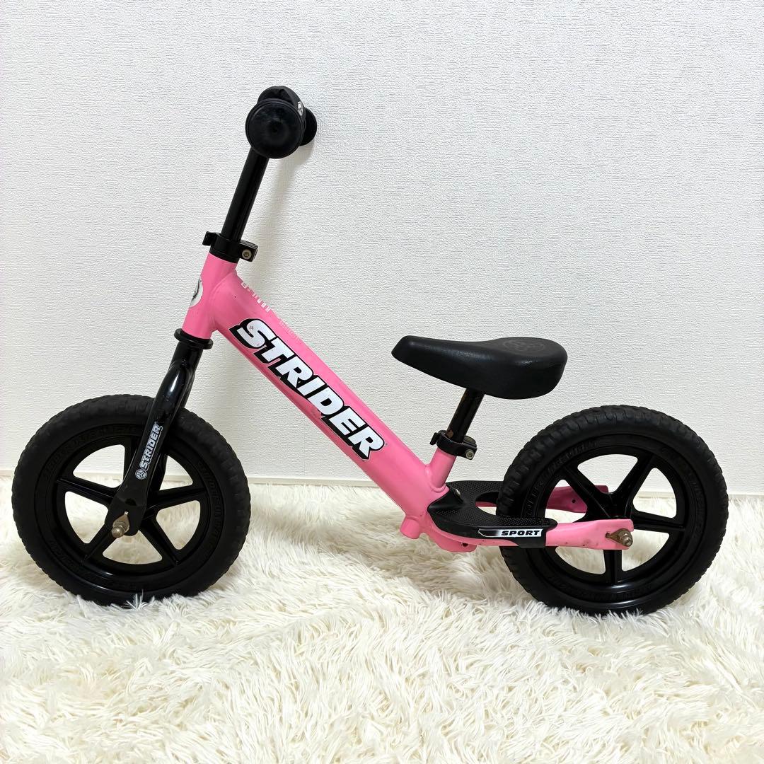 STRIDER スポーツ 12インチ ピンク バランスバイク アルコール除菌済み