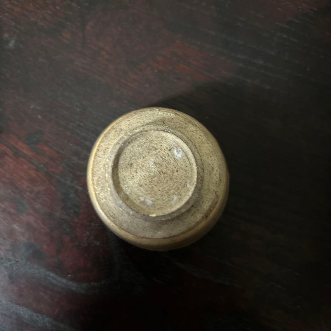 灰釉時代盃　ぐい呑み　酒器　江戸　古民芸　御深井　美濃　萩　古美術　骨董　李朝
