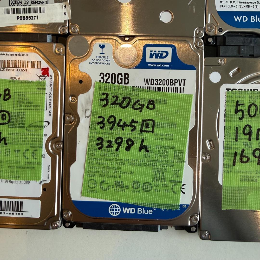内蔵型ハードディスクドライブ 320GB〜1TB 10台セット