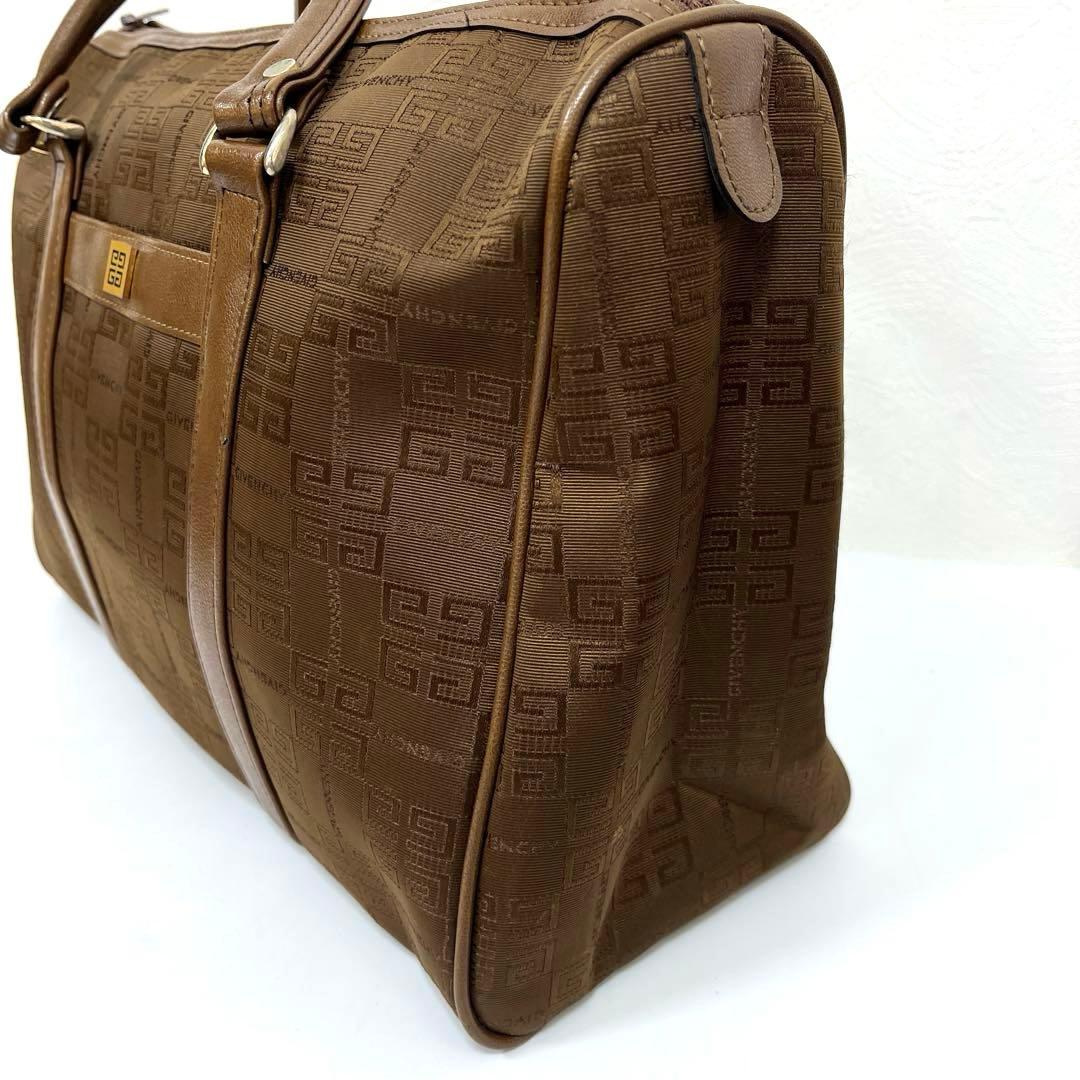 【正規品】ジバンシィ ナイロン×レザー ボストンバッグ ブラウン