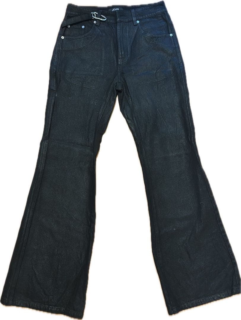 パンツ goar.archive strapped flare oil pants