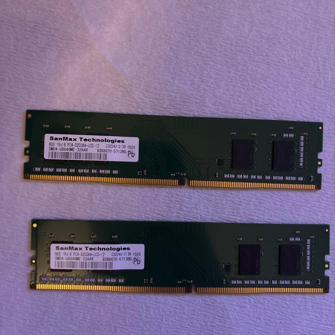 メモリー SanMax DDR4-3200 16GB (8GBx2