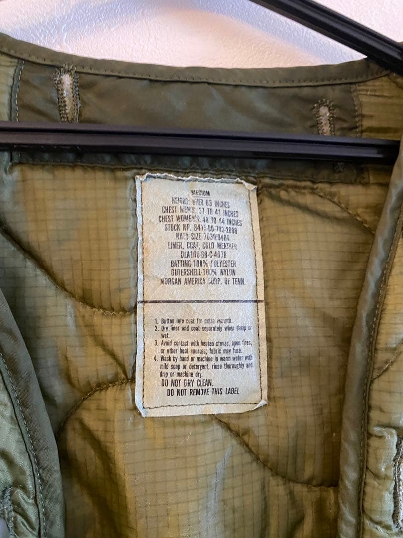 M65/80年代オリーブ色 モッズコート キルティングライナー付き