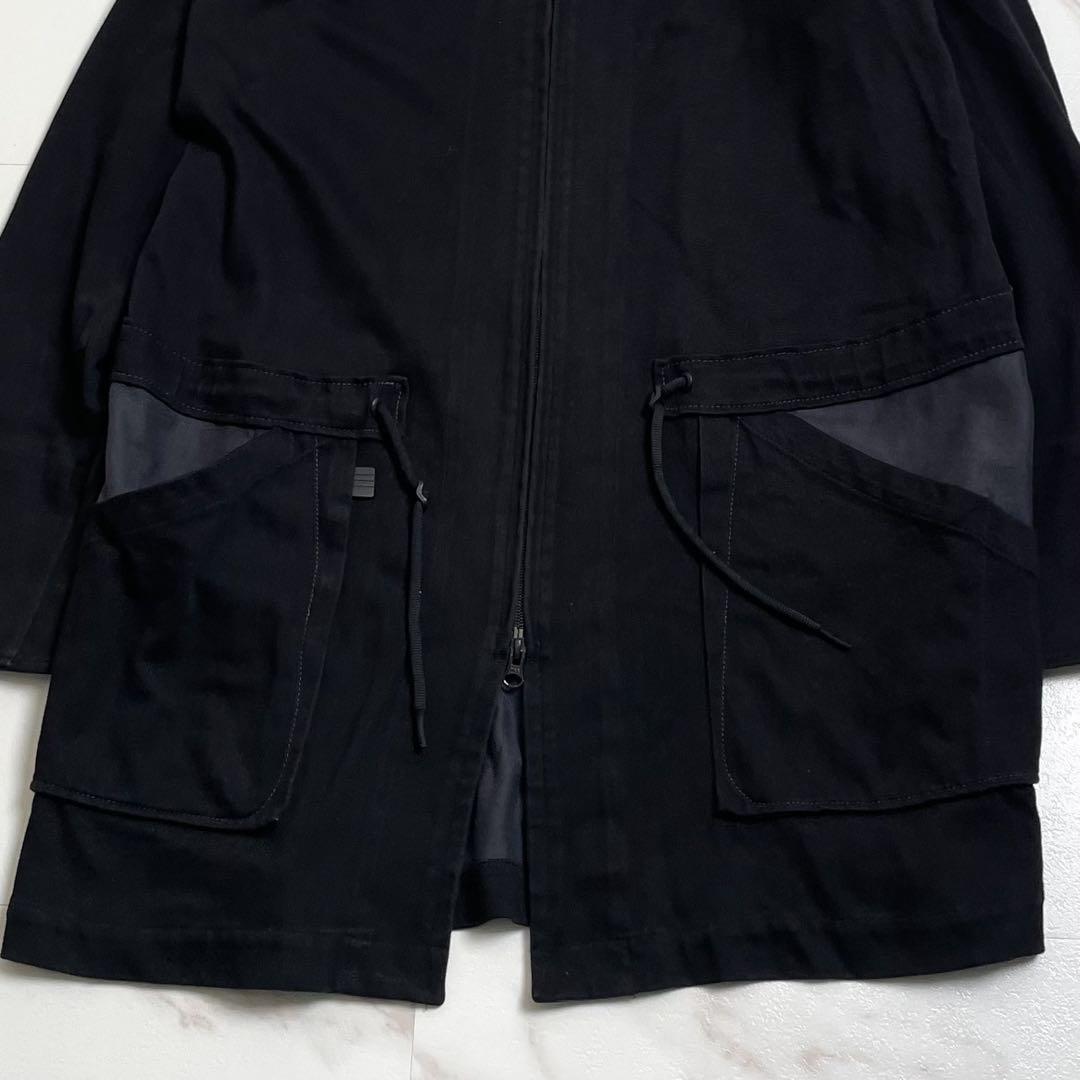 美品 18SS◎ワイスリー スウェットロングコート ブラック Mサイズ相当