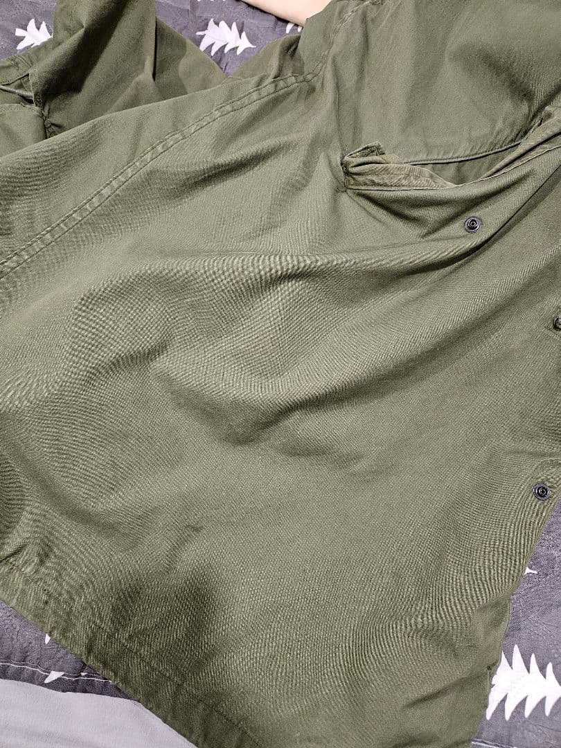 オリーブグリーン ミリタリー m65 フィッシュテール Lサイズ 米軍