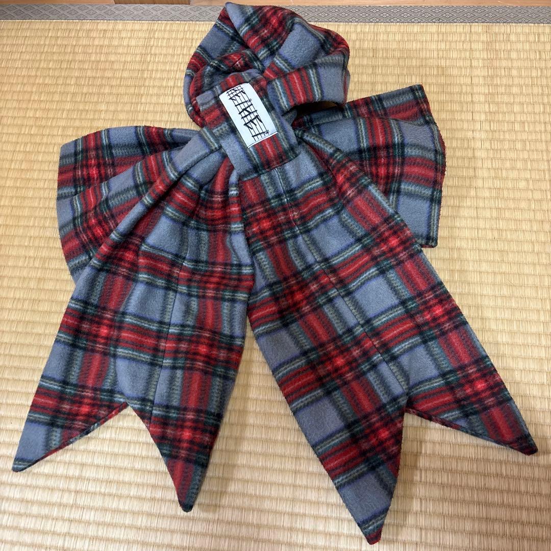 み*ぃ様 HEIHEI リボンマフラー　グレー