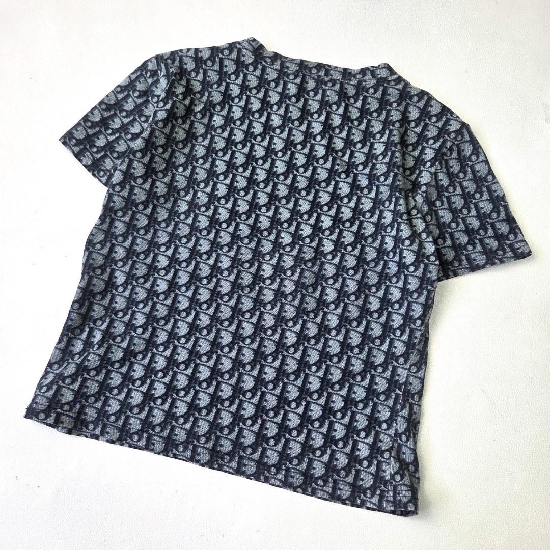 クリスチャンディオール　トロッター柄　半袖　Tシャツ　カットソー　青系　36　S