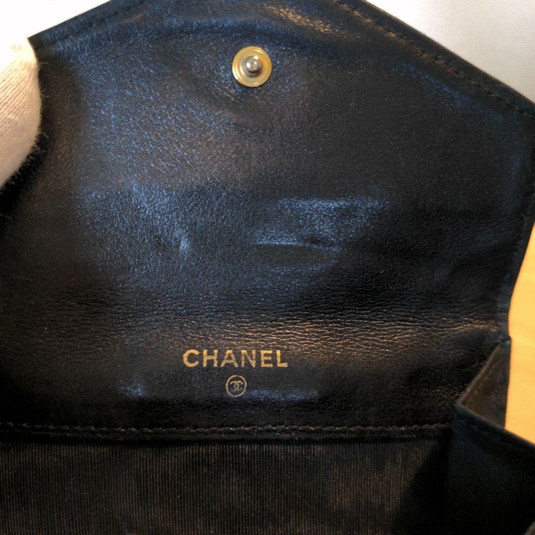 CHANEL ビコローレ ラムスキン 二つ折り財布 Wホック