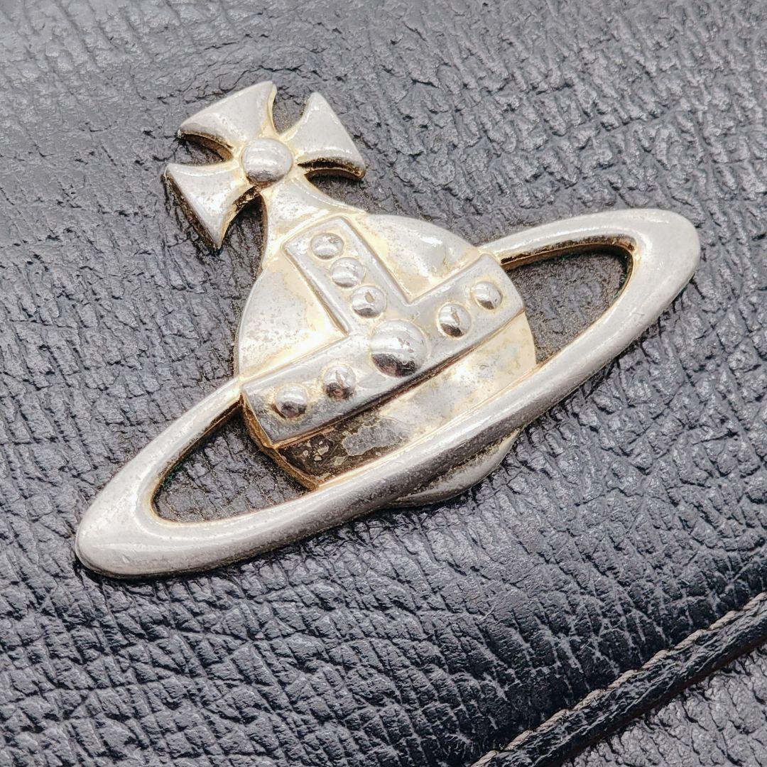 Vivienne Westwood ビックオーブ がま口 三つ折り財布 ブラック