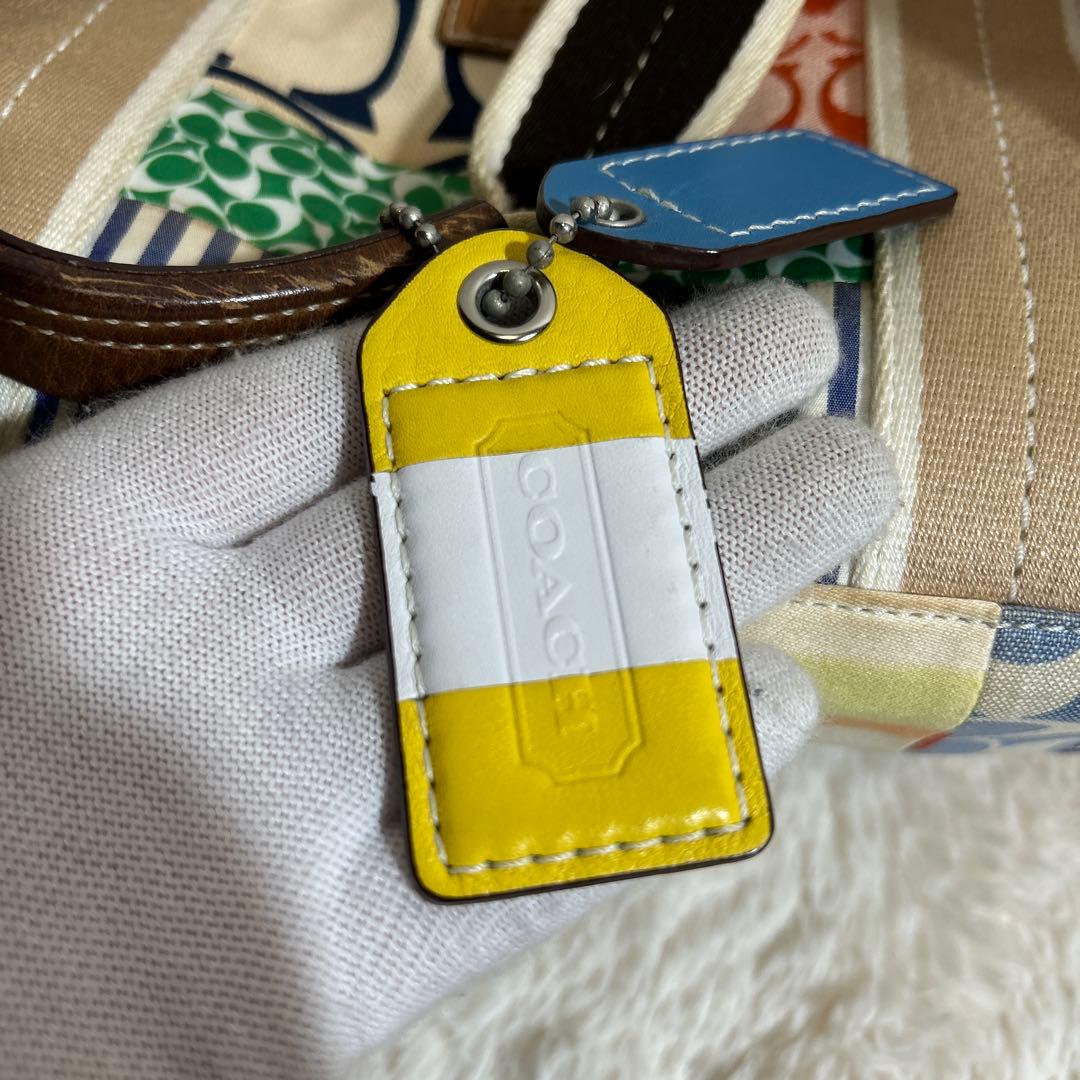 【美品】コーチ パッチワーク 2way ボストンバッグ キャンバス 10452