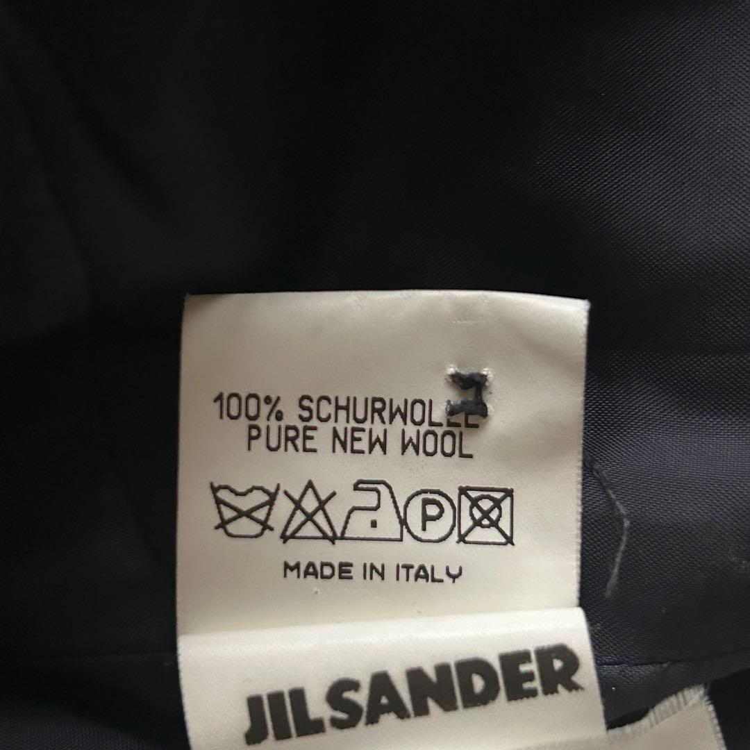 JIL SANDER 襟付き　長袖　綺麗めシャツワンピース　ブラック　黒