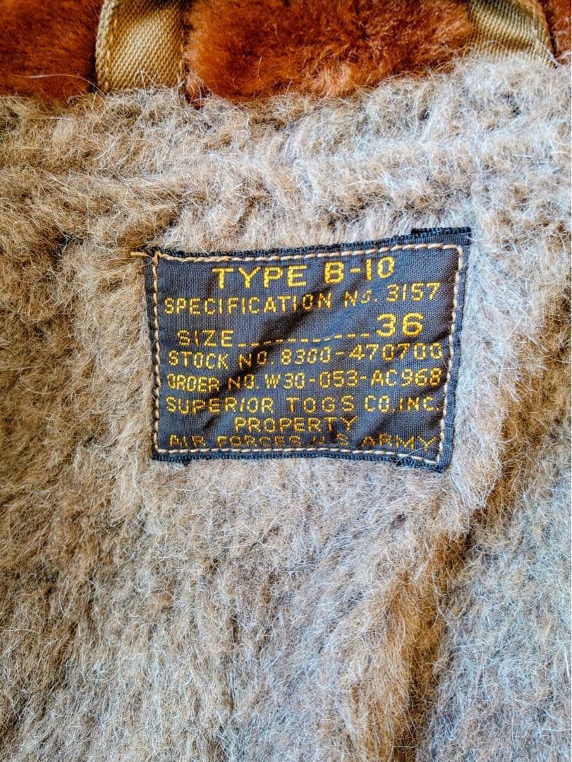 BUZZ RICSON'S B-10 flight jacket赤リブ極美品